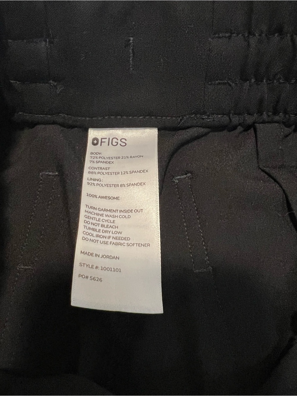 FIGS Technical Collection Jogger Scrub Pants Black Womens size Medium Cargo - Picture 3 of 10